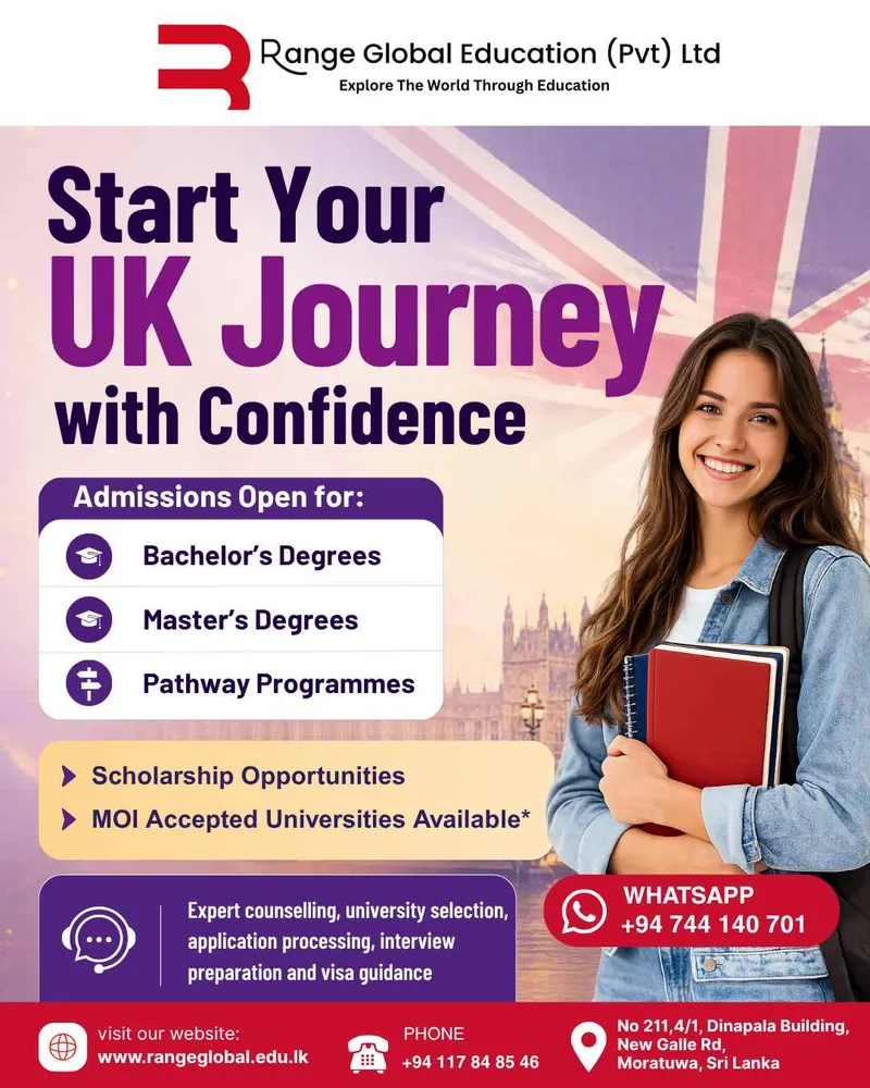 Study in the UK campaign post for Range Global Education